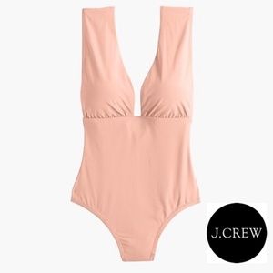 J. Crew - Plunge V-neck One-Piece Swimsuit